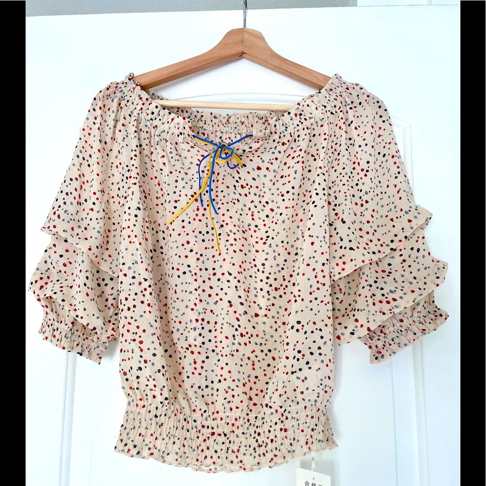 Brand New Blouse with cute dots